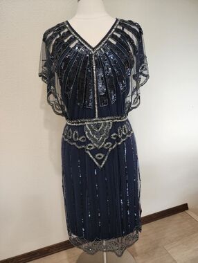 Gatsby Lady London Dress Art Deco Downton Abbey Great Gatsby Flapper size 12 NWT